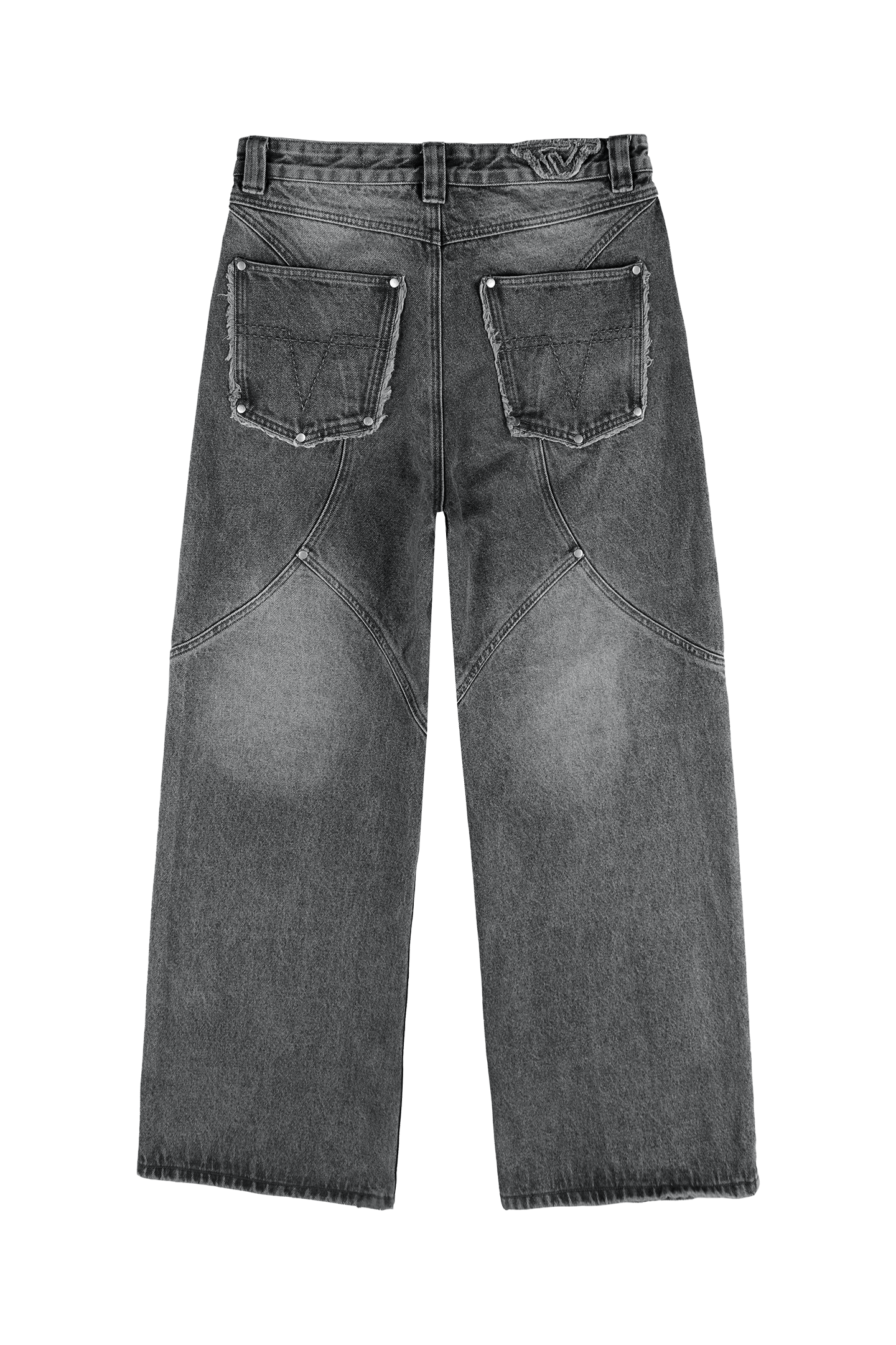 Trendt Vision Raw Baggy Denim Jeans ブラック Trendt vision Trendt Vision Raw Baggy Denim Jeans ブラック Trendt vision