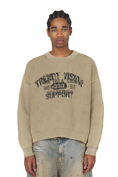 TrendtVision Beige Knit Sweater sサイズ Beige 