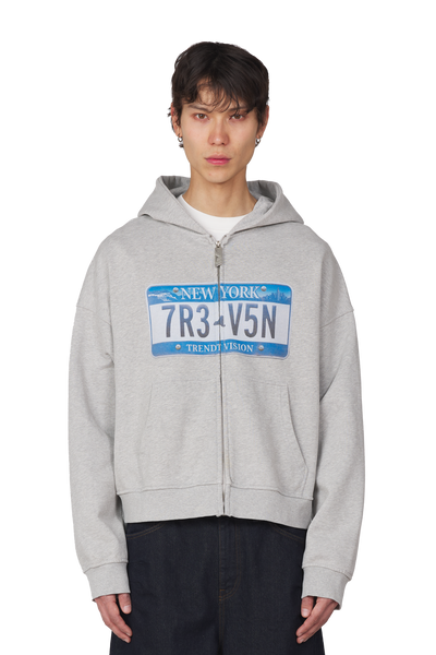 Her lip to グレー Trois Logo Knit Hoodie Her lip to グレー Trois Logo Knit Hoodie