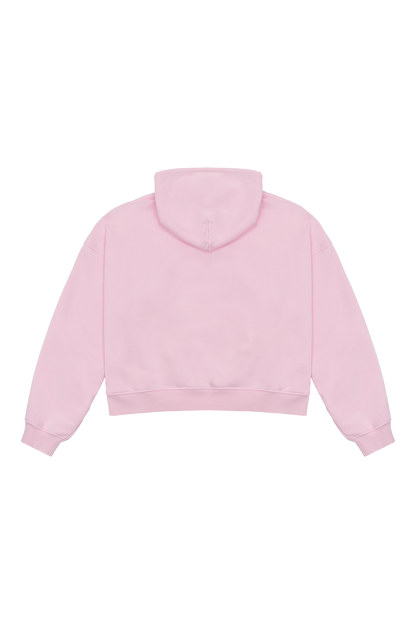 License Plate Zip Hoodie Pink