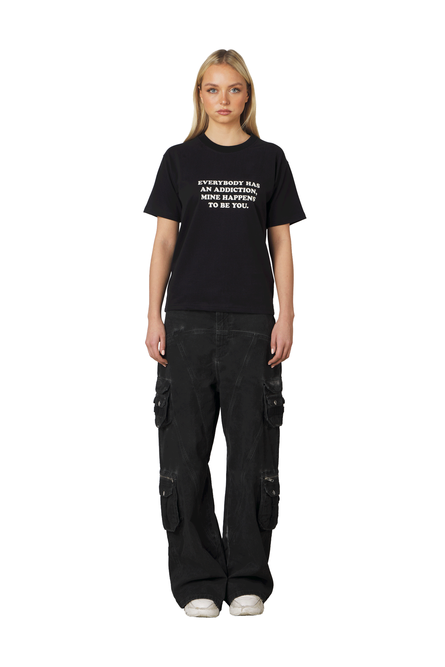 Heavy Wash Black Cargo
