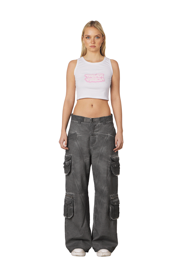 Heavy Wash Grey Cargo