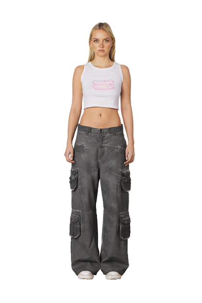 Heavy Wash Grey Cargo