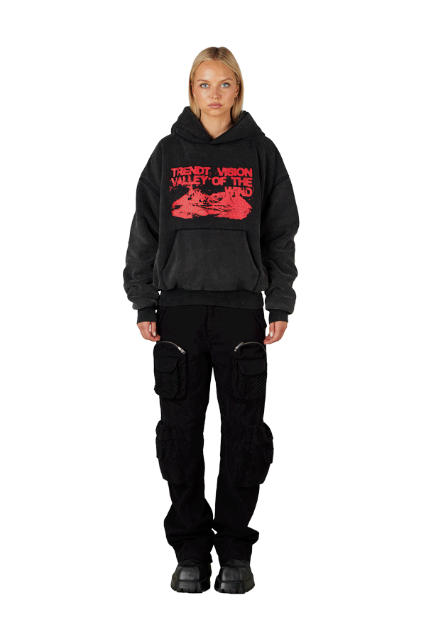 Black Double Layered Hoodie