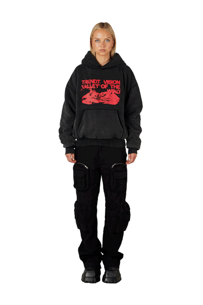 Black Double Layered Hoodie