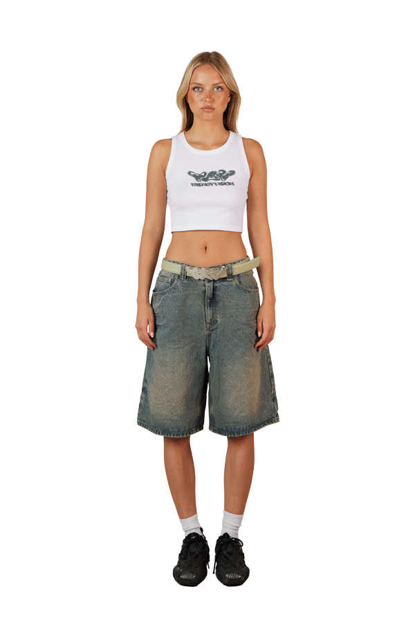 After Life Blue Jorts