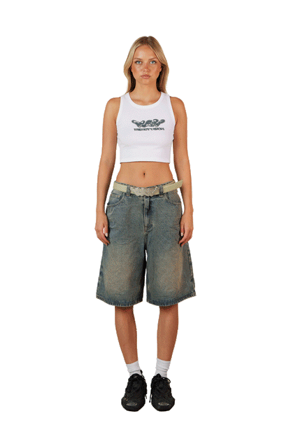 After Life Blue Jorts