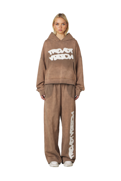 Brown Logo Hoodie
