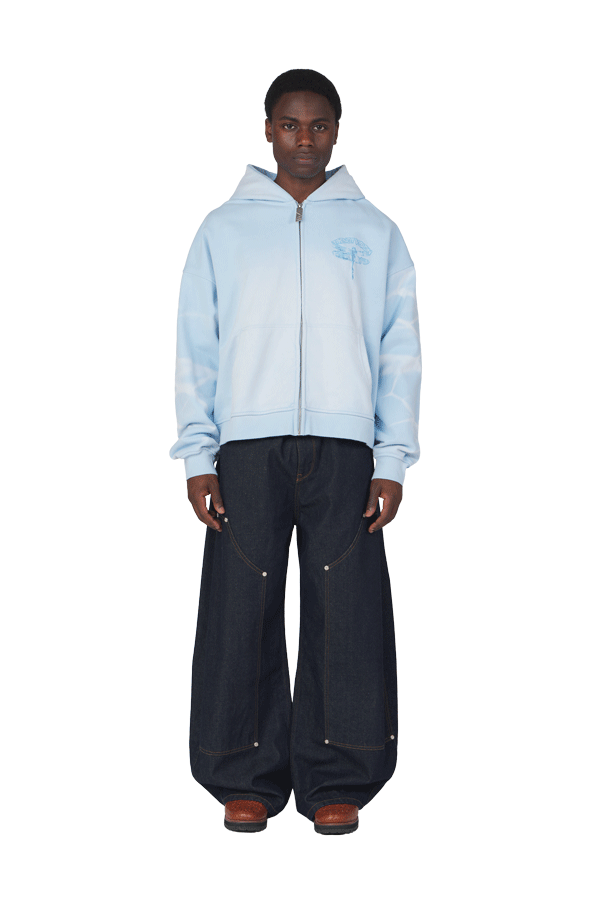 Baby Blue Zip Hoodie