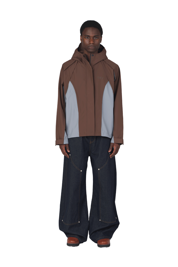 Gillie Rain Jacket Brown Blue