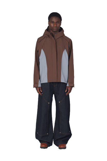 Gillie Rain Jacket Brown Blue