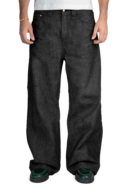 Raw Denim Jeans Black