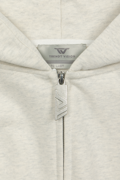 Heather Grey Zip Hoodie