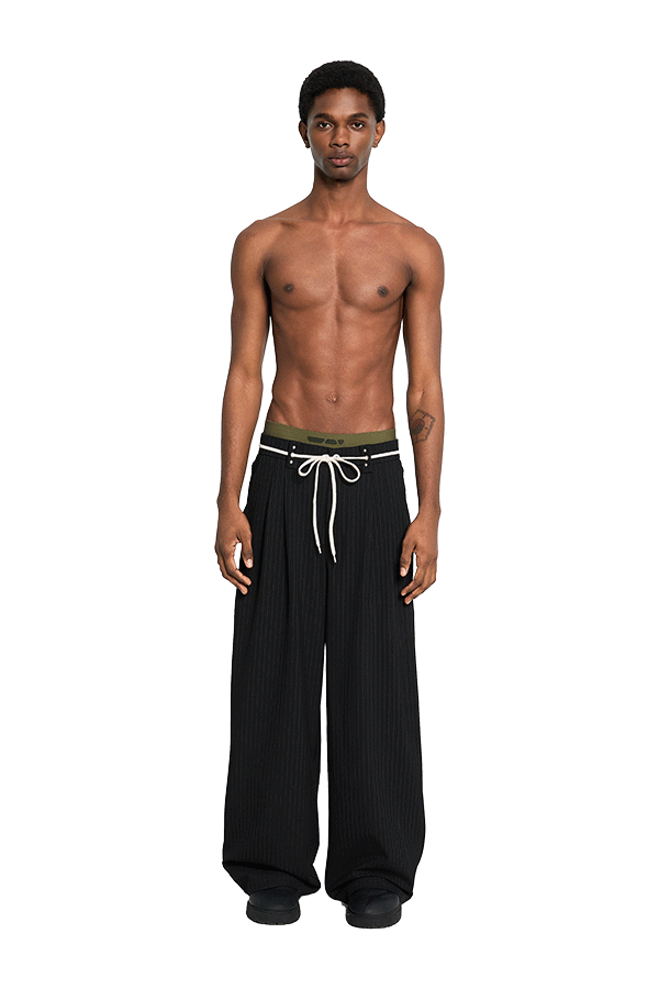 Pinstripe Suit Pants
