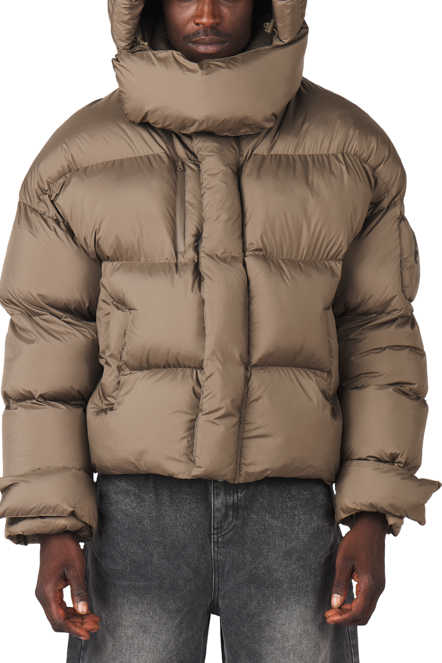 Mud Brown Puffer Jacket