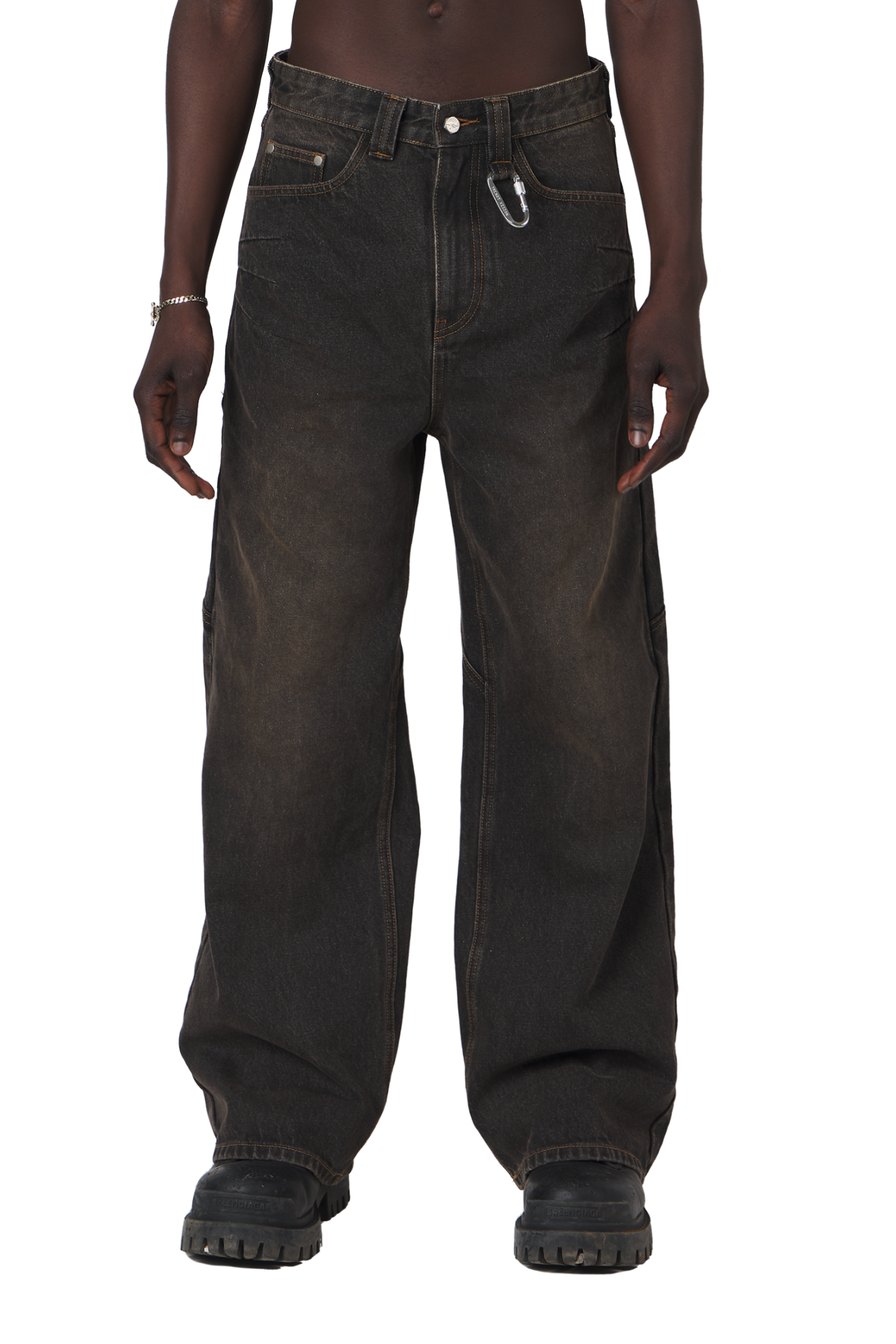 Mud Brown Denim Jeans