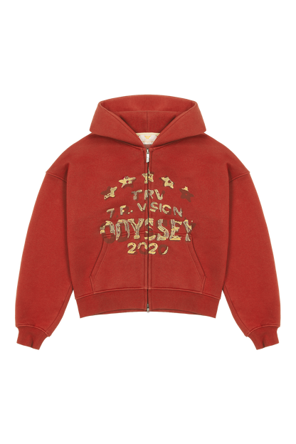 Odyssey Zip-Hoodie Red – Trendt Vision Odyssey Zip-Hoodie Red – Trendt Vision