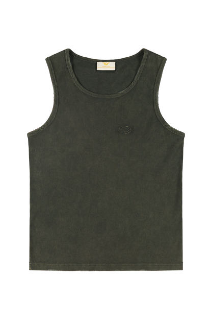 Olive "Echoes" Tank Top