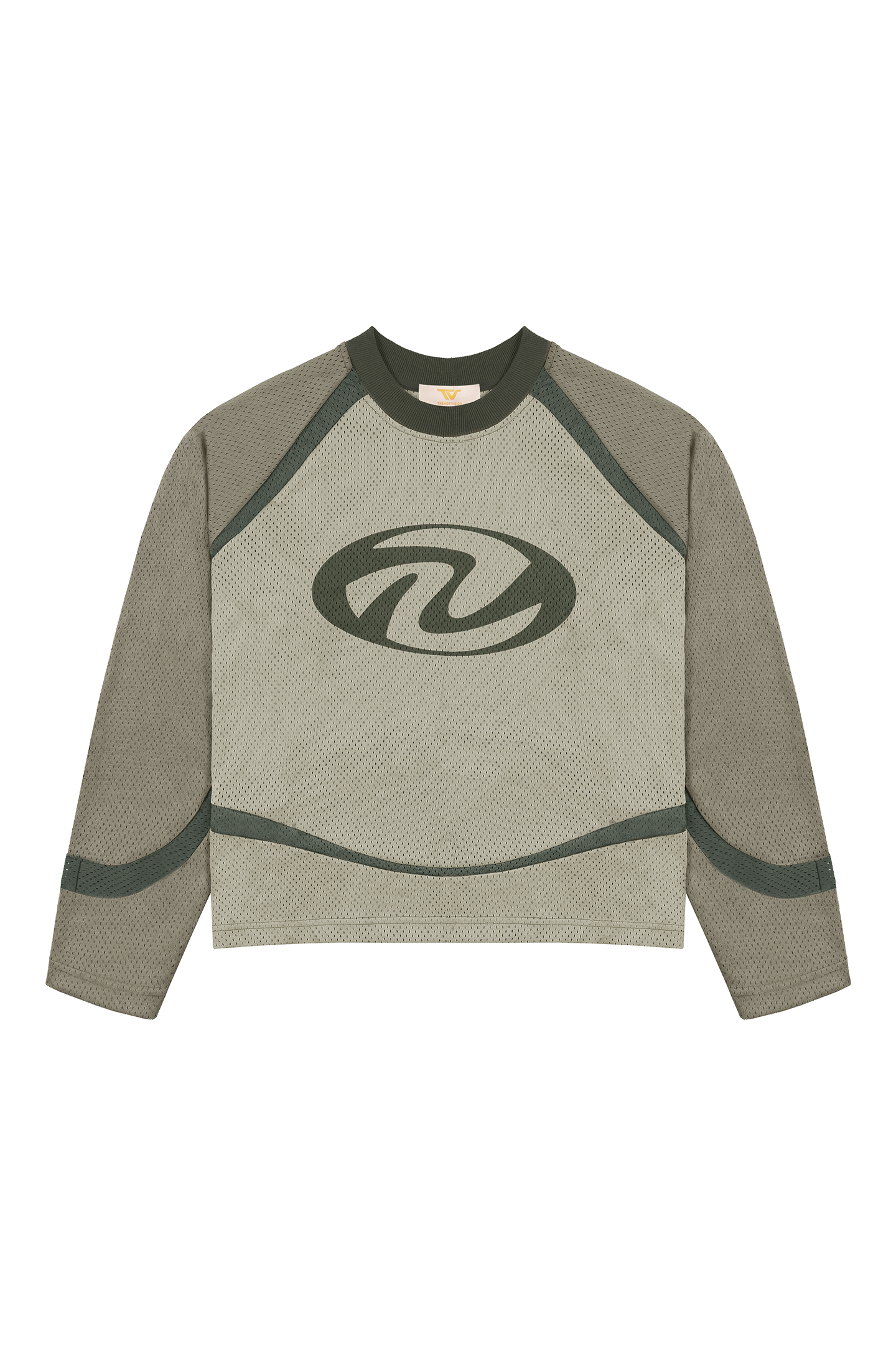 Olive Mesh Long Sleeve