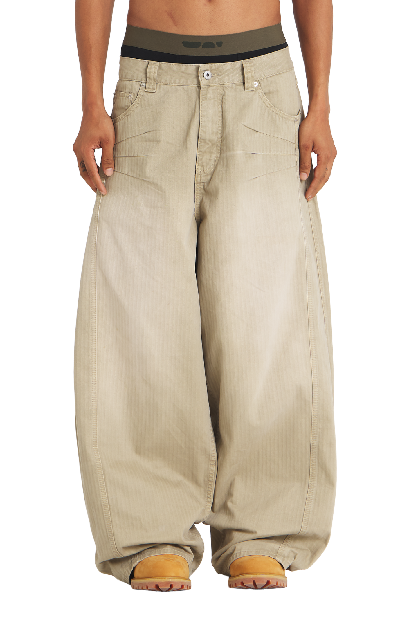 Herringbone Pants Beige PREORDER