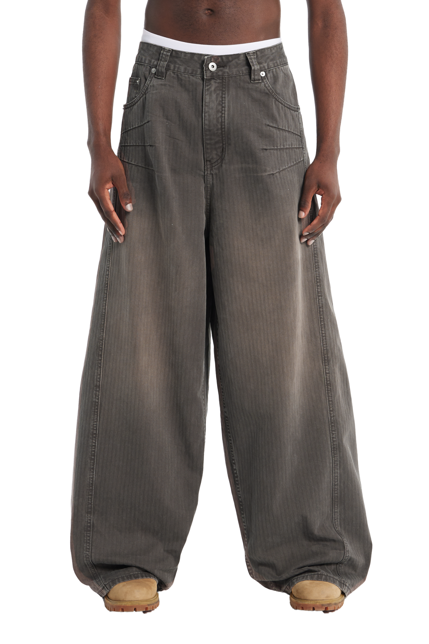 Herringbone Pants Brown