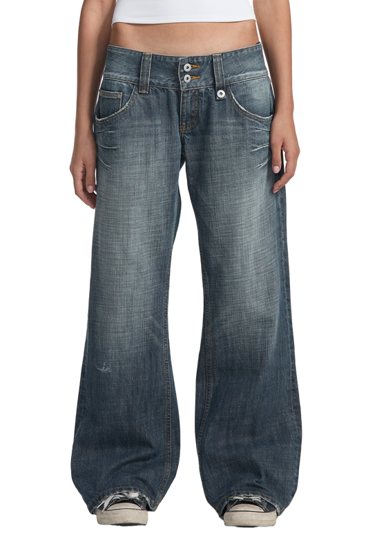 Memory Fade Low Rise Jeans