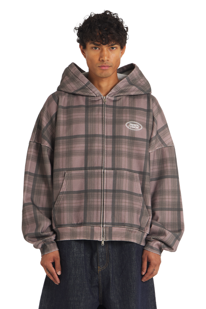 Plaid Zip Hoodie