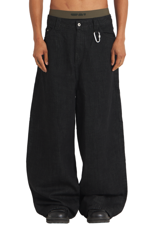 Raw Baggy Denim Jeans Black