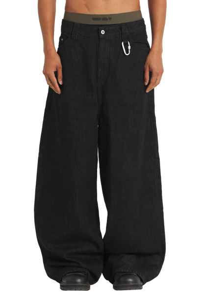 Raw Baggy Denim Jeans Black PREORDER