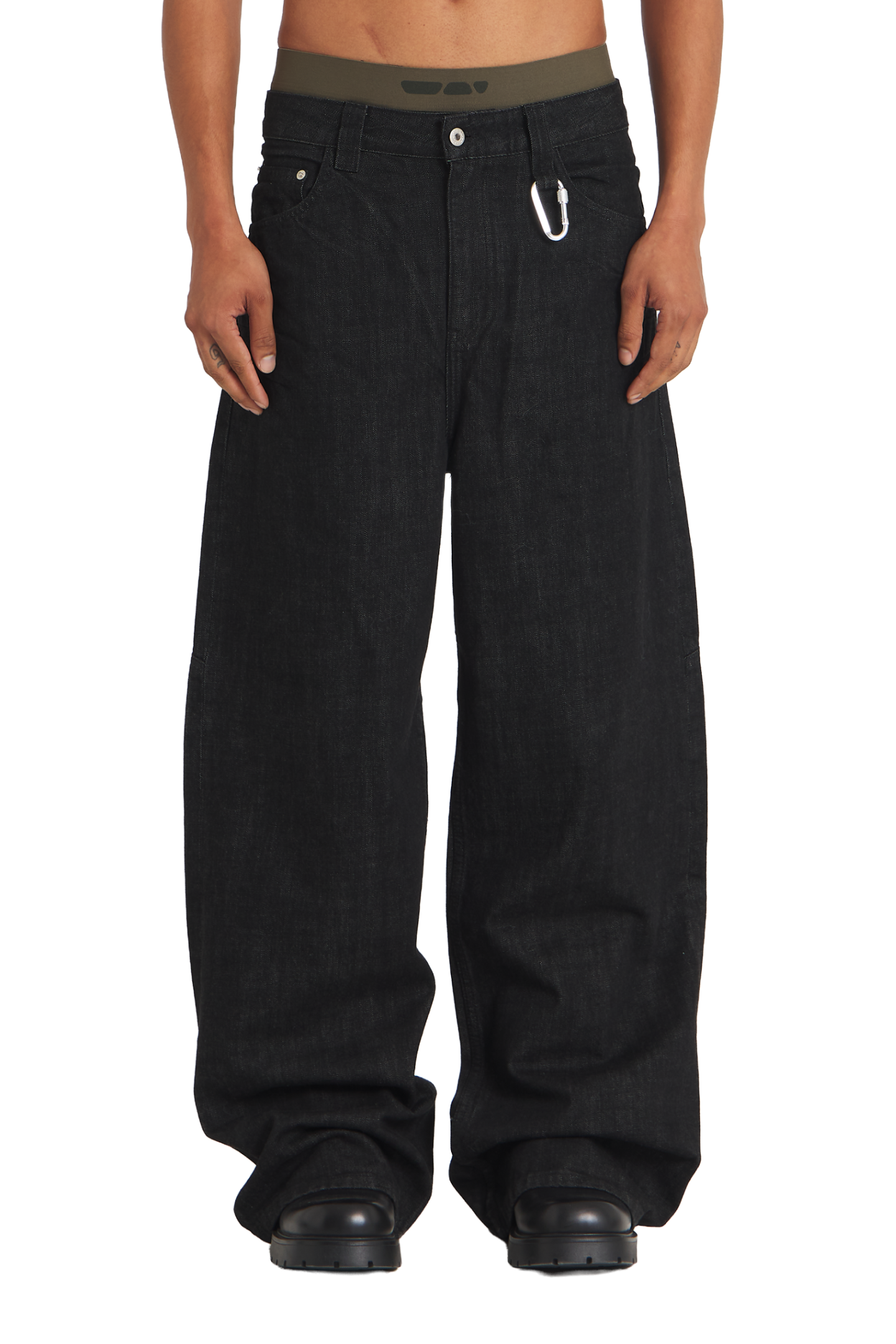 Raw Denim Jeans Black