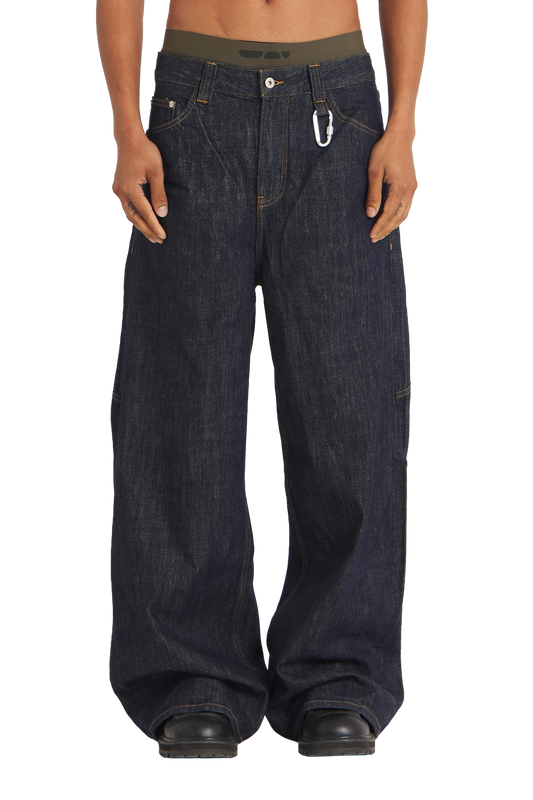 Raw Denim Jeans Blue