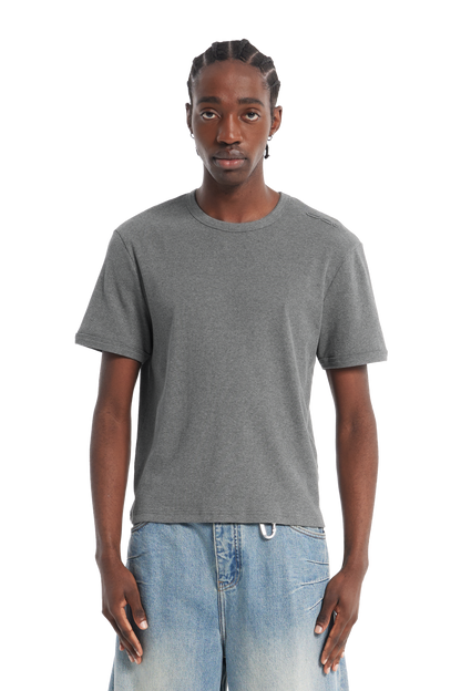 Ribbed Slim Tee Anthracite