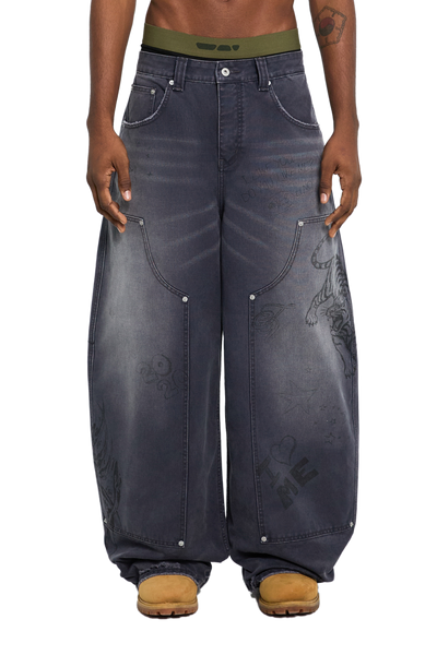パンツ Trendt vision Scribbled DoubleKnee Pants OnBody-