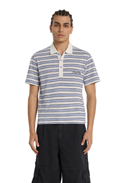 Striped Polo Shirt Light Blue