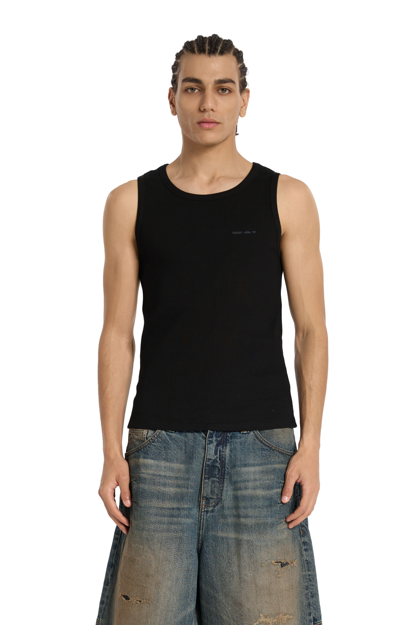 Ribbed Tank Top Black