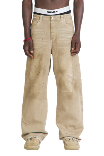 Twill Pants Beige