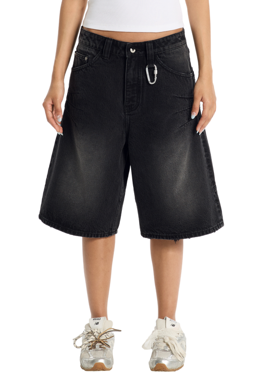 Washed Jorts Black