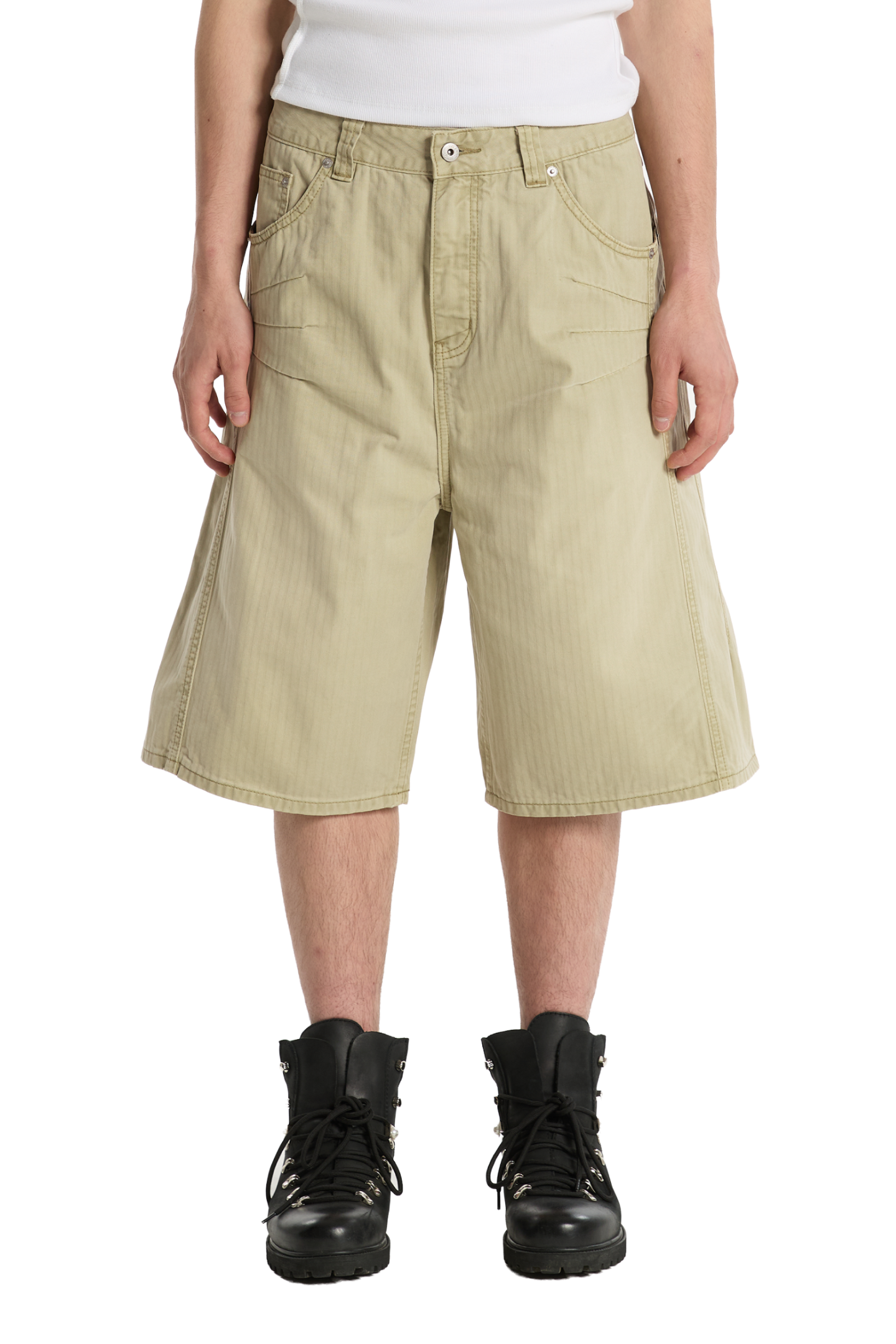 Herringbone Shorts Beige