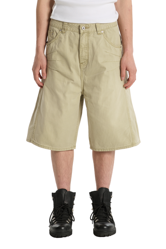 Herringbone Shorts Beige