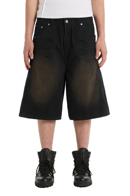 Herringbone Shorts Black