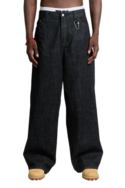 Raw Baggy Denim Jeans Black