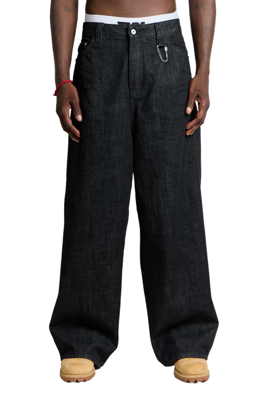 Raw Baggy Denim Jeans Black