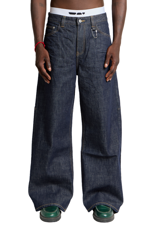 Raw Denim Jeans Blue