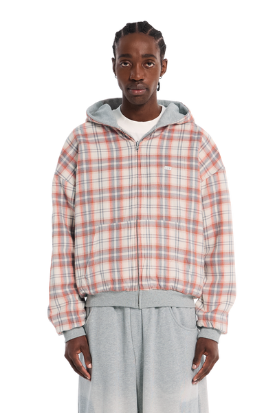 Reversible Flannel Zip-Hoodie Orange – Trendt Vision
