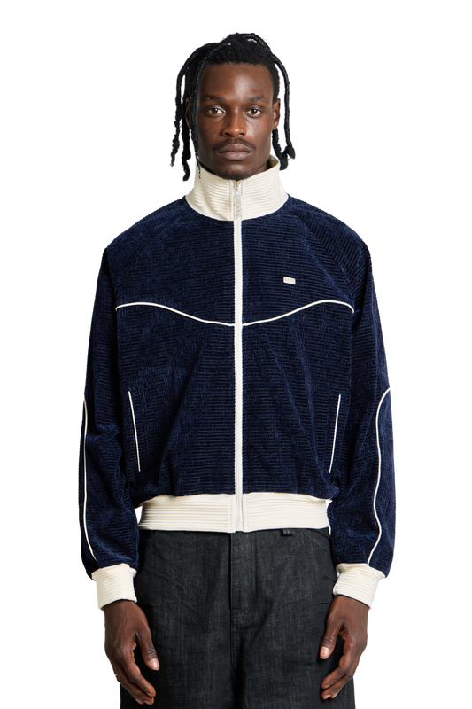 Velour Track Jacket Blue