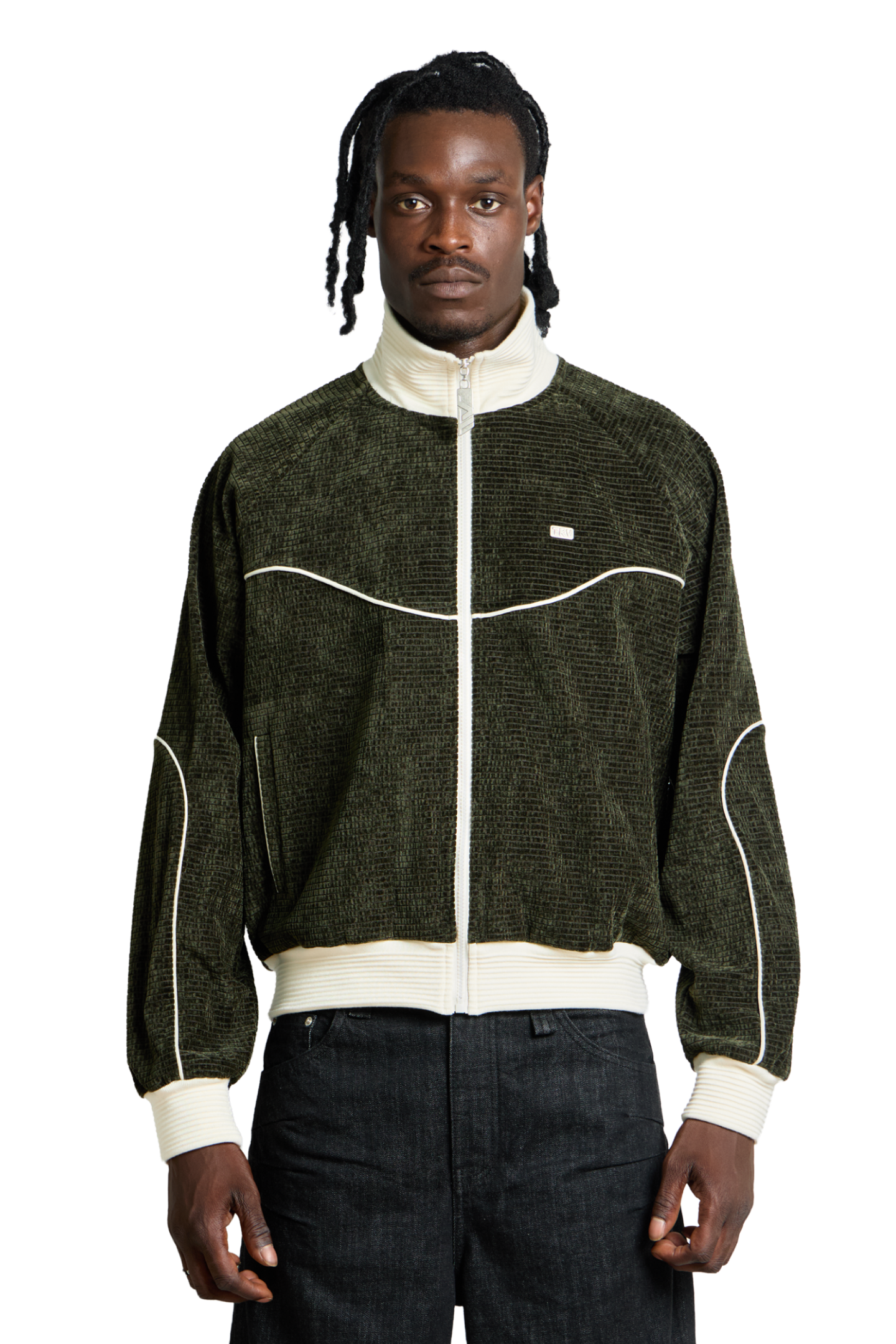Velour Track Jacket Green