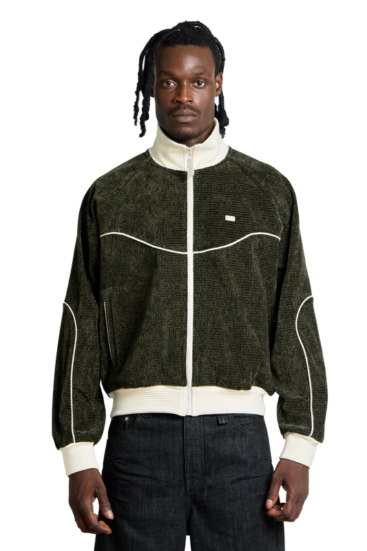 Velour Track Jacket Green
