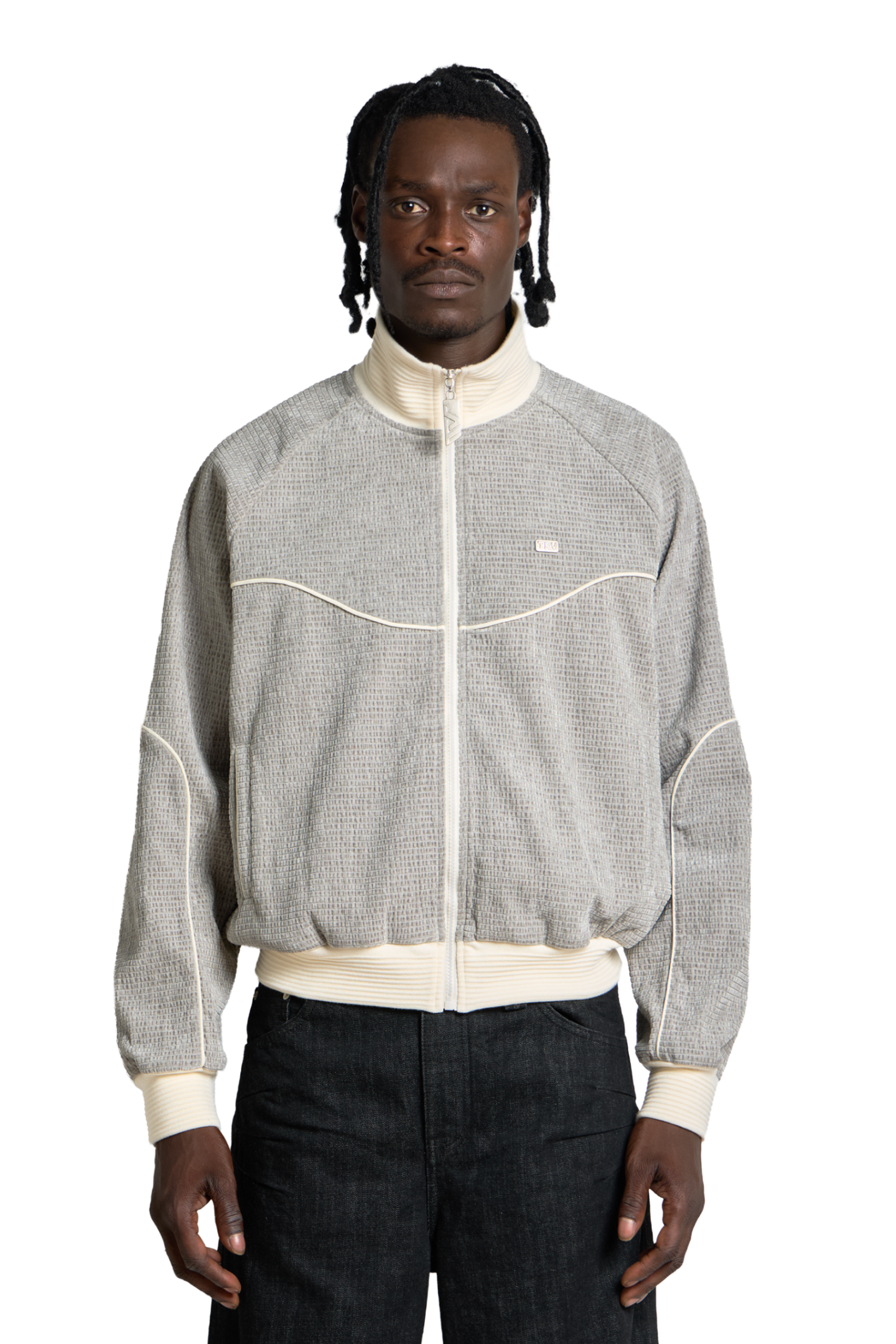 Velour Track Jacket Grey
