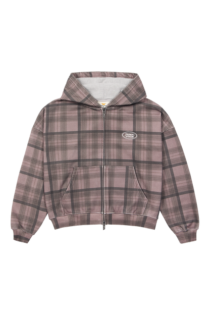 Plaid Zip Hoodie