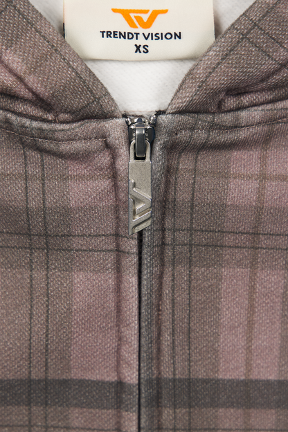 Plaid Zip Hoodie